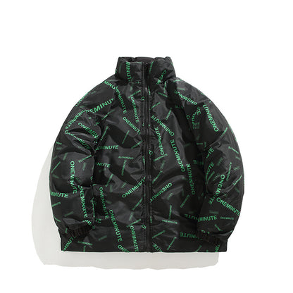 Dames doudoune avec imprimé moderne et col haut Chic und Stil