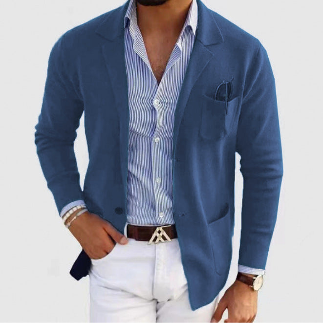 Blazer en tricot élégant pour hommes avec poches pratiques Chic und Stil