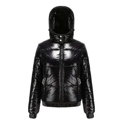 Dames manteau d'hiver brillant Chic und Stil