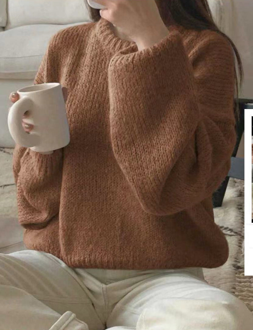 Pull en tricot confortable pour femmes avec coupe ample et détails côtelés classiques Chic und Stil