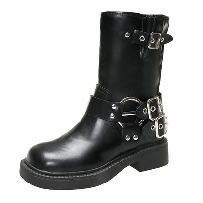 Bottes pour dames avec boucles à la mode et semelle antidérapante Chic und Stil