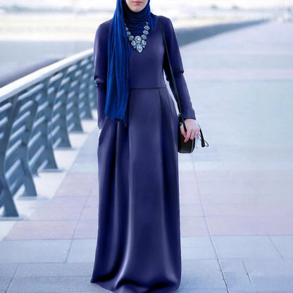 Robe maxi élégante pour femmes avec des manches longues et une coupe fluide Chic und Stil