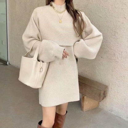 Robe en tricot élégante pour dames avec des manches volumineuses et une coupe confortable Chic und Stil