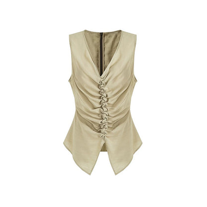 Haut asymétrique froncé pour femme Chic und Stil