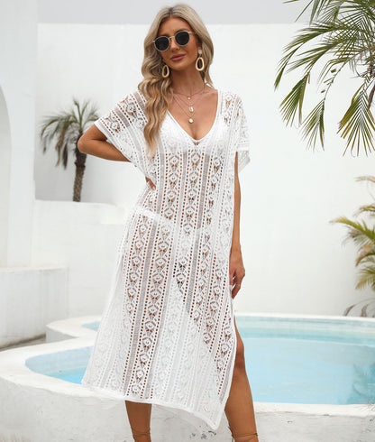 Dames Bohemian Crochet Robe de Plage Chic und Stil