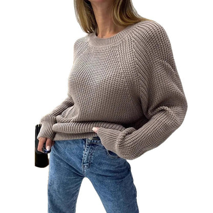 Pull femme avec une structure de mailles lâches et une coupe décontractée Chic und Stil