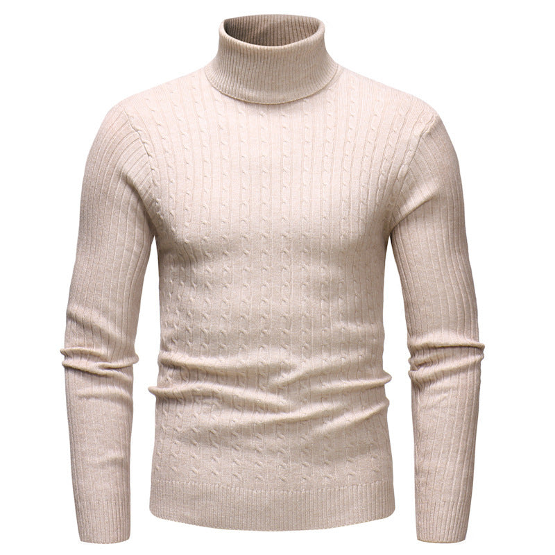 Men's high-quality cashmere pullover with structured cable knit pattern Chic and Style