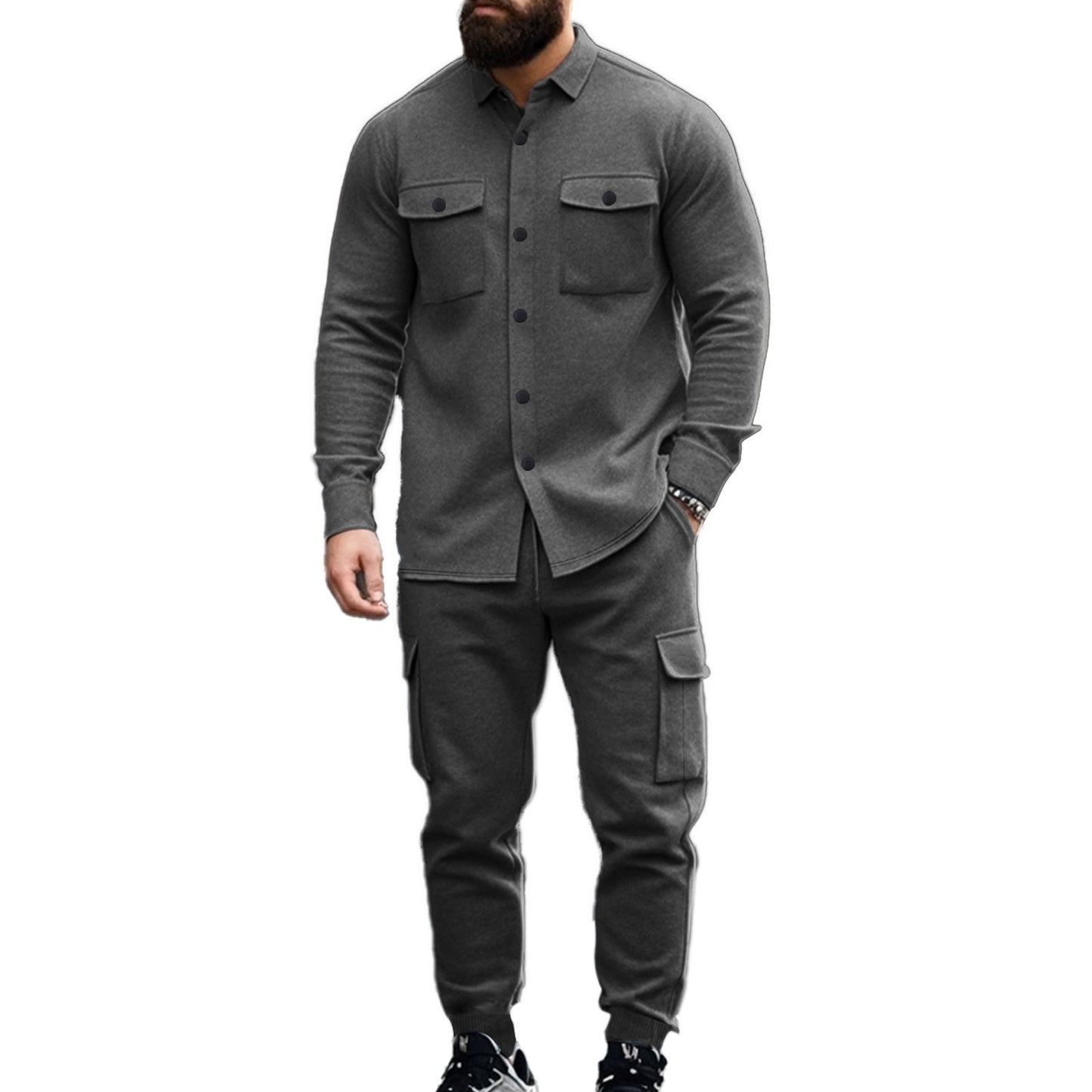 Costume de jogging cargo pour hommes avec poches fonctionnelles Chic und Stil
