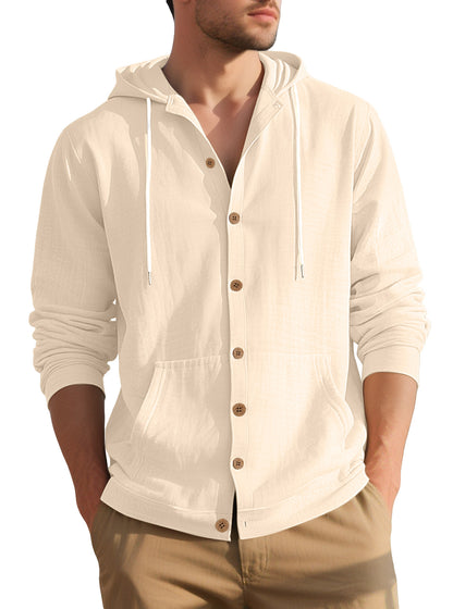 Elegant casual jacket for men with hood and practical pockets Chic and Style