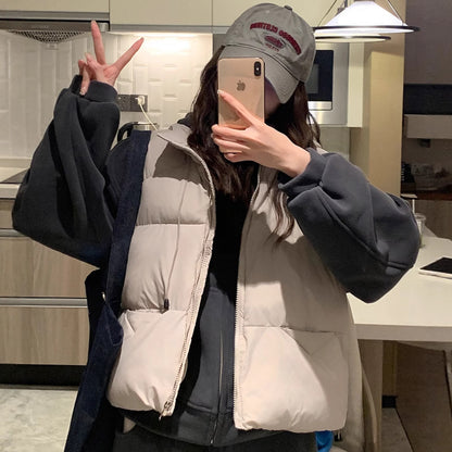 Dames gilet matelassé avec col haut et coupe surdimensionnée Chic und Stil