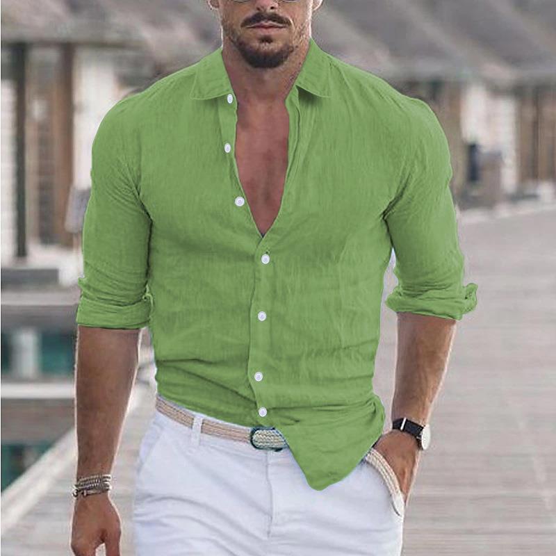Chemise en lin pour hommes avec coupe moderne et design cintré Chic und Stil