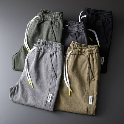 Casual cotton pants for men with adjustable waist and practical pockets Chic and Style