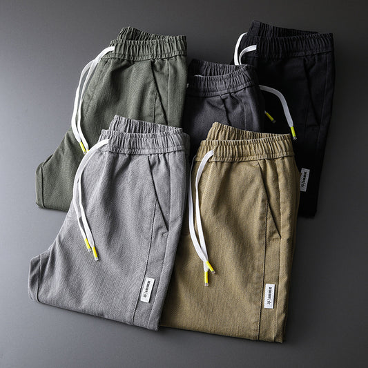 Casual cotton pants for men with adjustable waist and practical pockets Chic and Style
