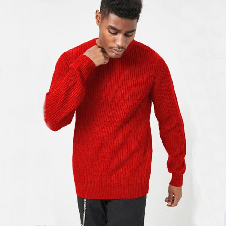 Pull en grosse maille pour hommes avec un design de côtes texturé et une coupe décontractée Chic und Stil