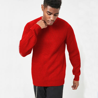 Pull en grosse maille pour hommes avec un design de côtes texturé et une coupe décontractée Chic und Stil