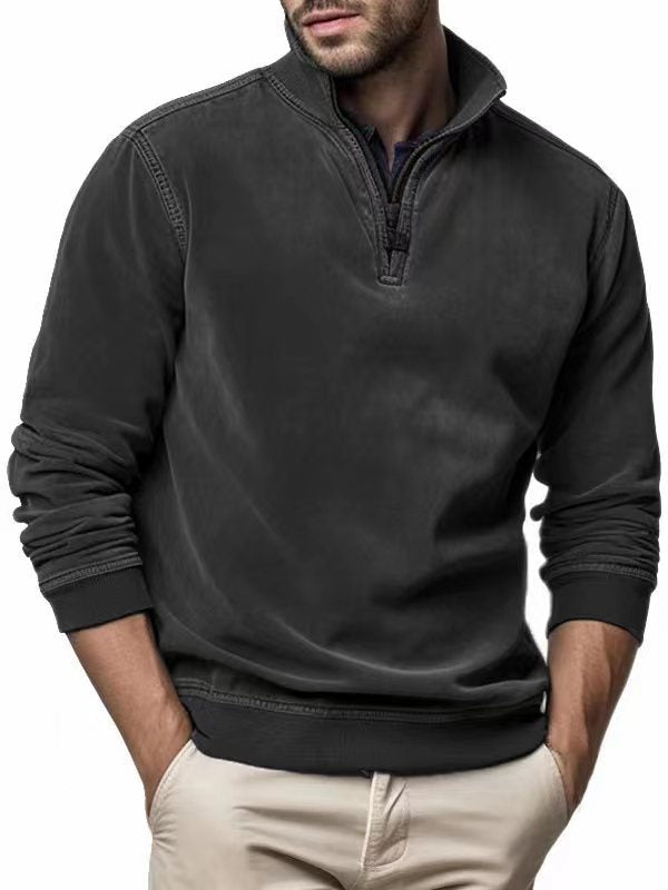 Pull sportif pour hommes avec col montant pratique Chic und Stil