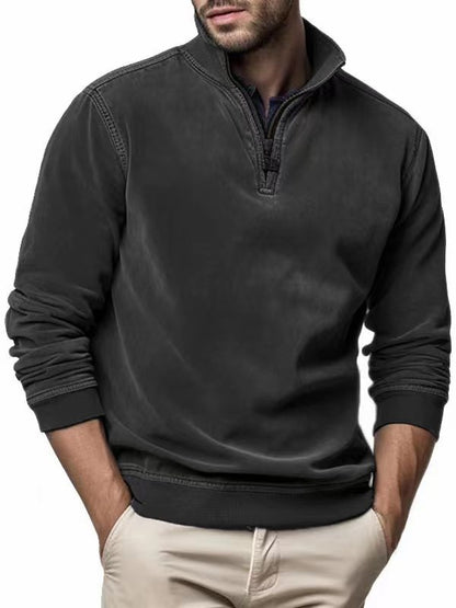 Pull sportif pour hommes avec col montant pratique Chic und Stil
