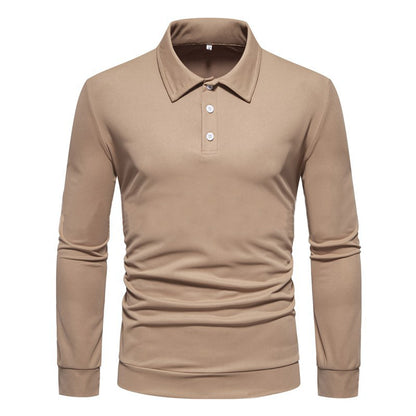 Chemise polo à manches longues pour hommes en tissu respirant avec des détails de boutons modernes Chic und Stil