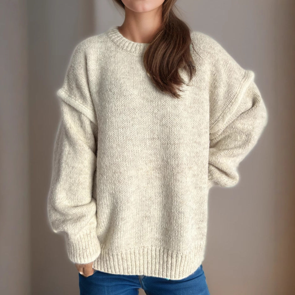 Pull en gros tricot pour femme avec coupe décontractée et design structuré Chic und Stil