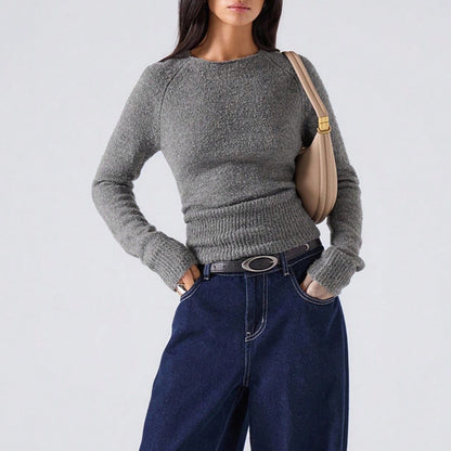 Pull en tricot pour femmes avec ourlet côtelé et coupe confortable Chic und Stil