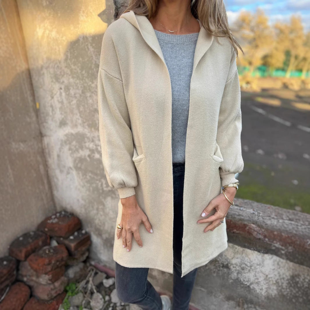 Dames Gilet à manches longues avec capuche Chic und Stil