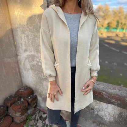 Dames Gilet à manches longues avec capuche Chic und Stil