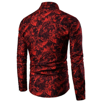 Chemise pour hommes avec motif floral créatif Chic und Stil