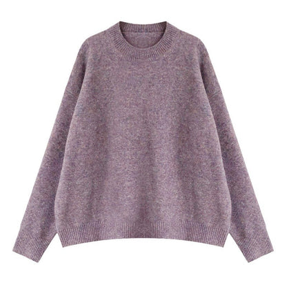 Ladies oversized knit pullover with wide fit and high edges Chic und Stil