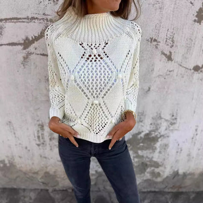 Pull en tricot léger pour femmes avec un motif en crochet unique Chic und Stil