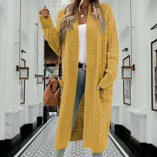 Dames Grobstrick Cardigan avec design ouvert et poches profondes Chic und Stil