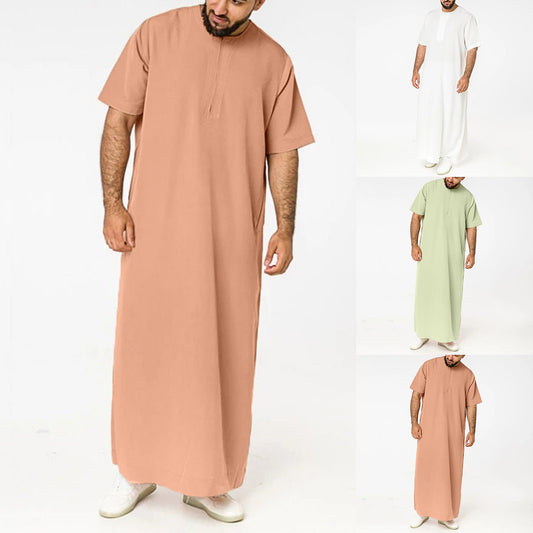 Robe maxi sportive pour femmes à manches courtes et pratique fermeture éclair Chic und Stil