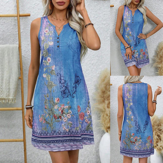 Robe sans manches à motif floral Chic und Stil