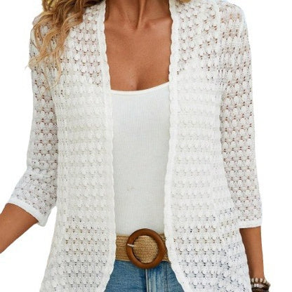 Airy lace jacket for women with open front design Chic and Style