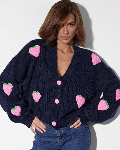 Dame cardigan avec design d'application fruitée Chic und Stil