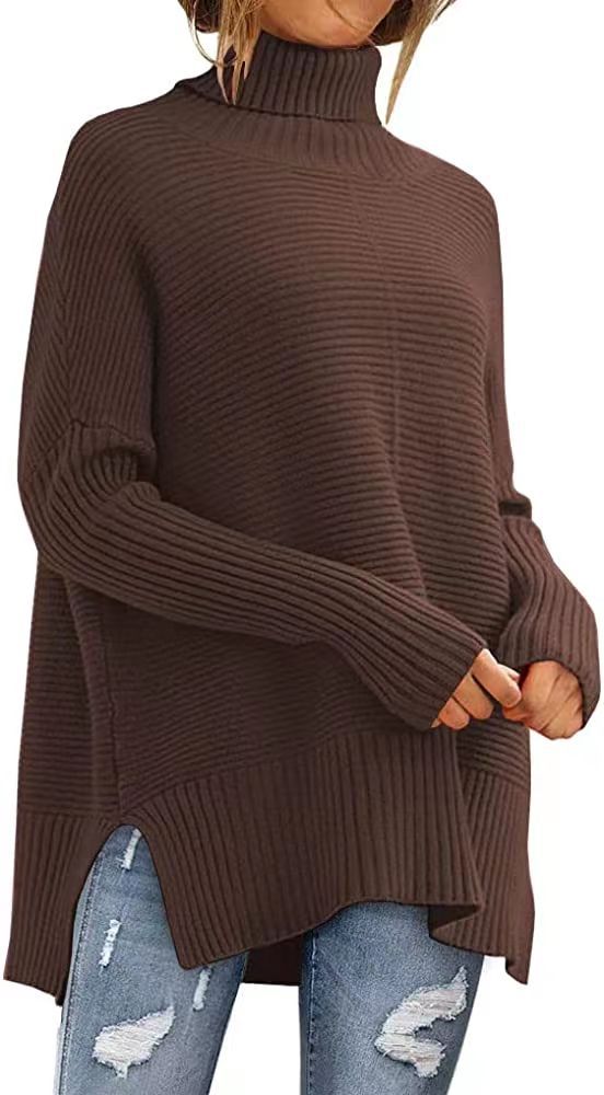 Dames Pull à col roulé confortable Chic und Stil