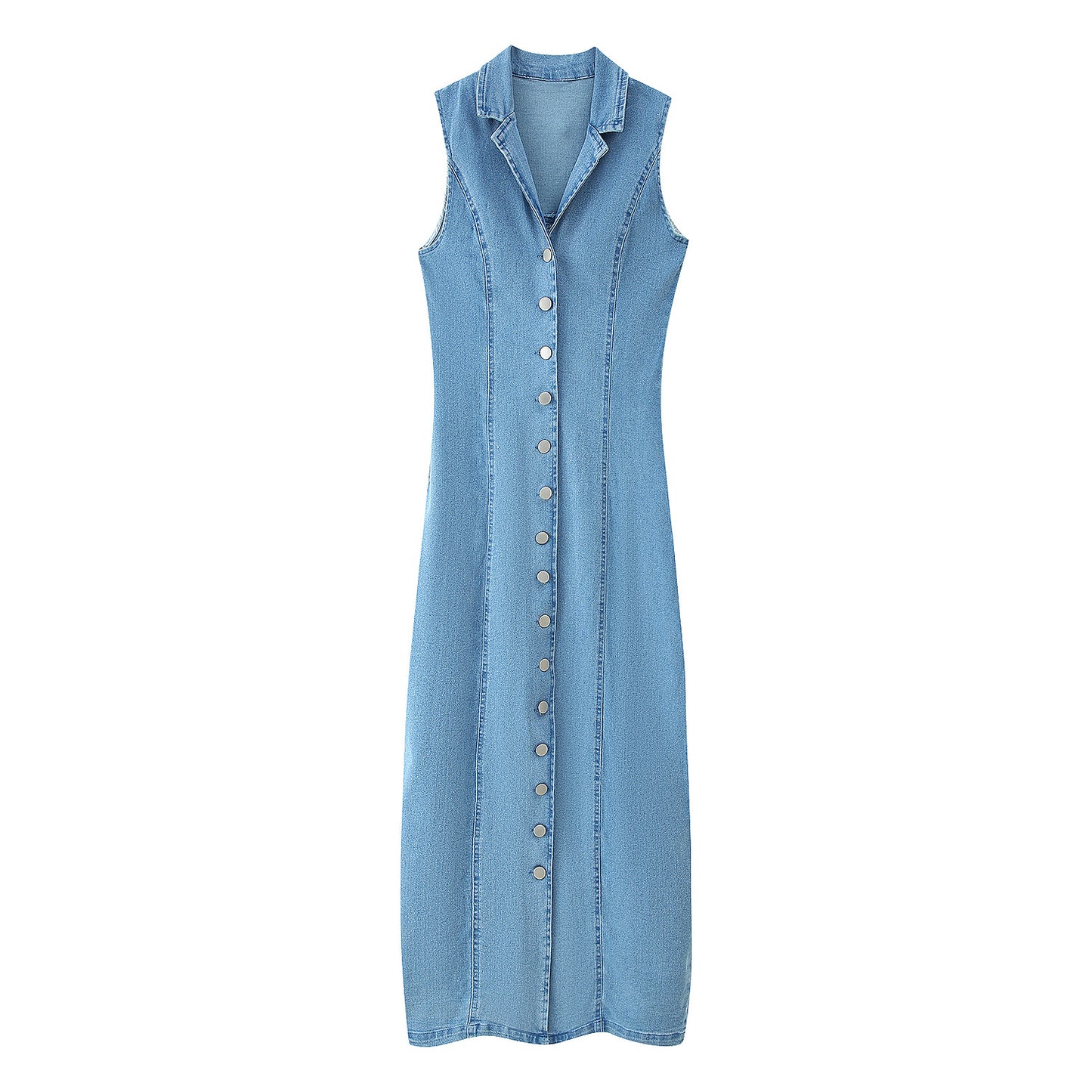 Robe en jean pour femmes au style élégant de chemisier avec fermeture à boutons Chic und Stil