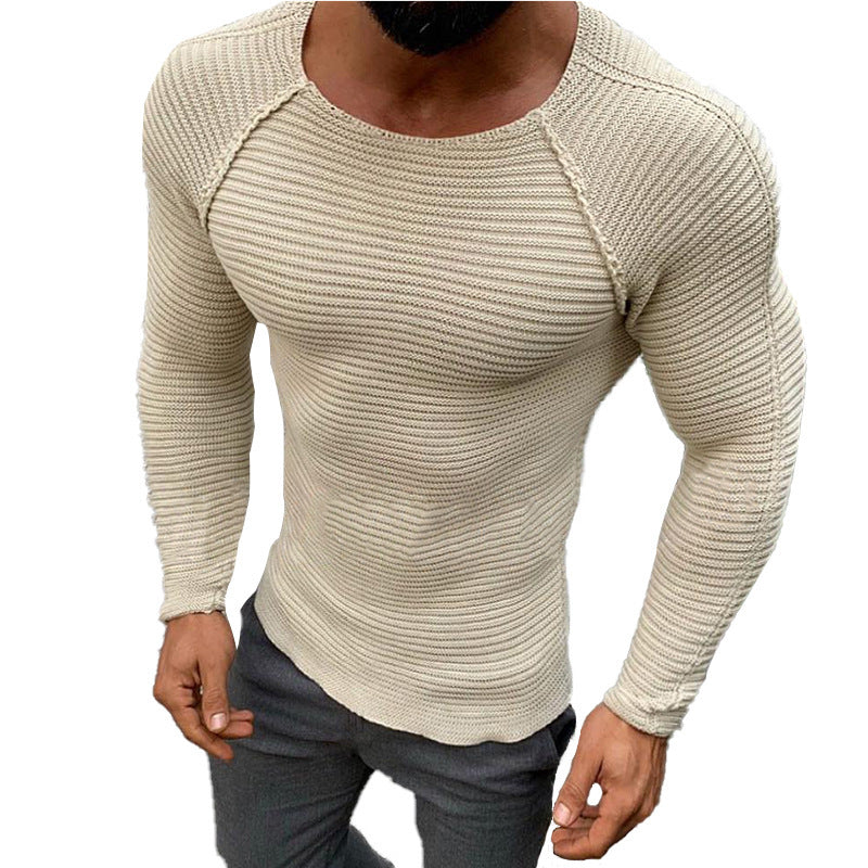 Chemise à manches longues en tricot pour hommes avec une structure élégante Chic und Stil