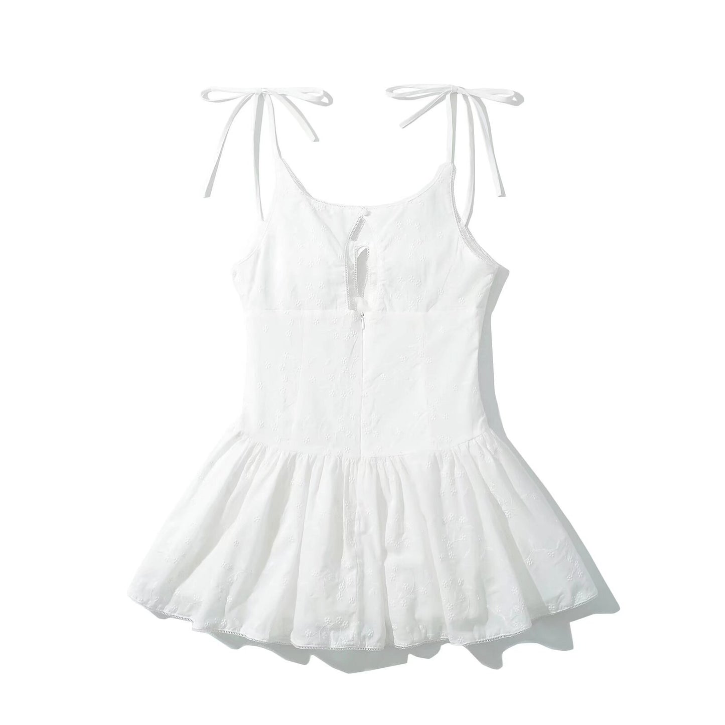 Robe d'été aérienne pour femmes avec bretelles spaghetti ajustables et ourlet à volants Chic und Stil