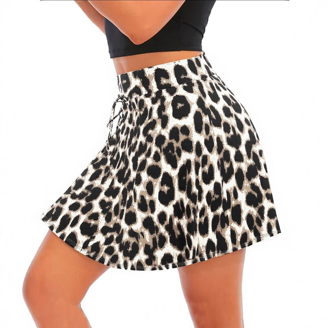 Shorts à volants à motifs animaliers pour femmes Chic und Stil