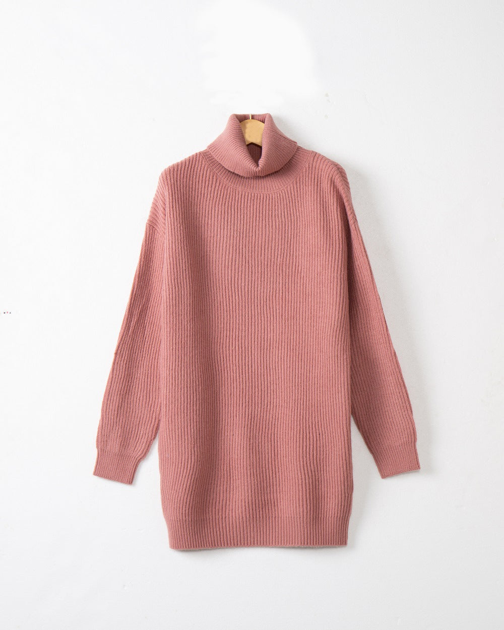 Robe en tricot épais pour femmes avec col montant et coupe ample Chic und Stil