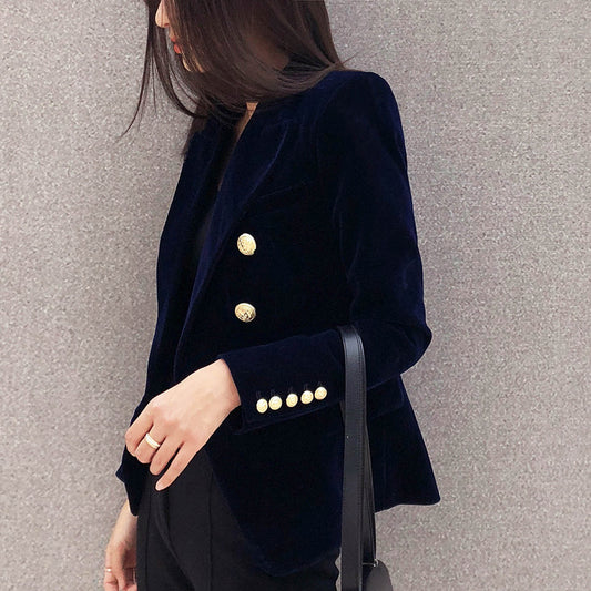 Veste en velours à double boutonnage pour femmes Chic und Stil