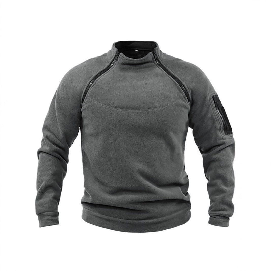 Pull-over thermique en polaire pour hommes avec col montant et poches pratiques Chic und Stil