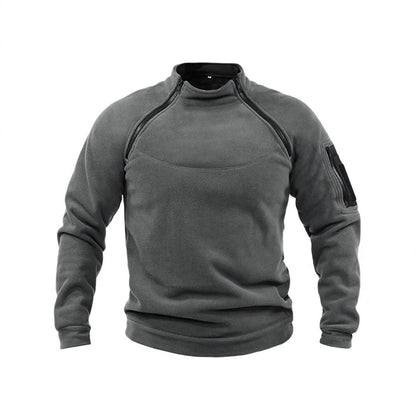 Pull-over thermique en polaire pour hommes avec col montant et poches pratiques Chic und Stil