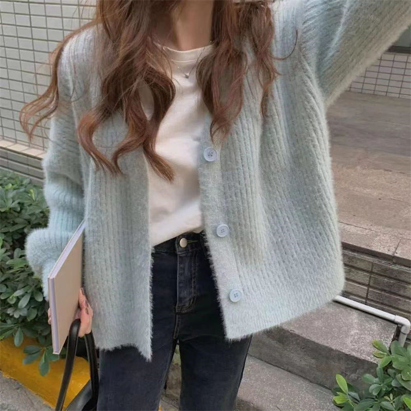 Dames cardigan douillet avec des détails de boutons modernes et une coupe oversized Chic und Stil