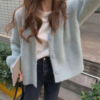 Dames cardigan douillet avec des détails de boutons modernes et une coupe oversized Chic und Stil