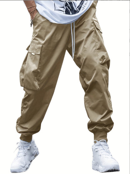 Casual utility pants for men with practical pockets and elastic waist Chic and Style