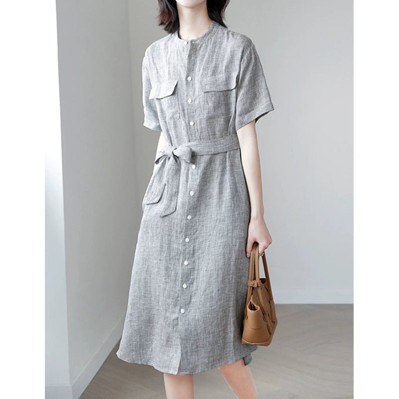 Robe chemise utilitaire décontractée pour femmes Chic und Stil