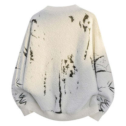 Dames Doux Pull en Cachemire avec un Design Floral Stylé Chic und Stil