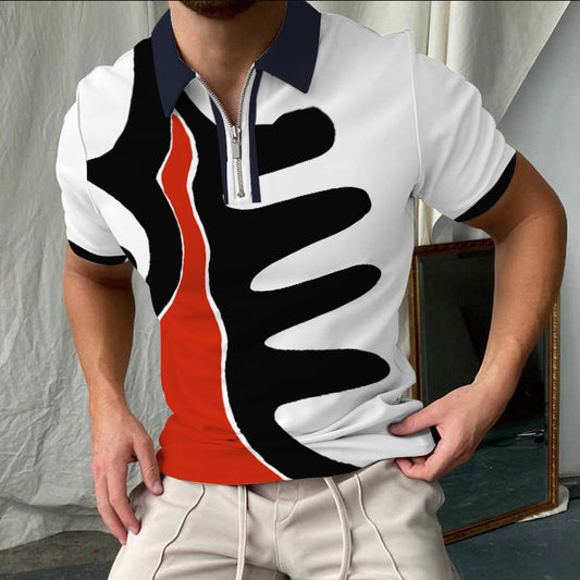 Polo-shirt à manches courtes à carreaux élégant pour hommes Chic und Stil