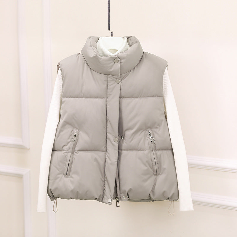Dames gilet matelassé avec col montant et différentes options de poches Chic und Stil